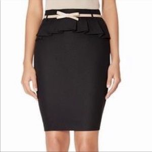 The Limited Charcoal Gray Peplum Skirt Size 2